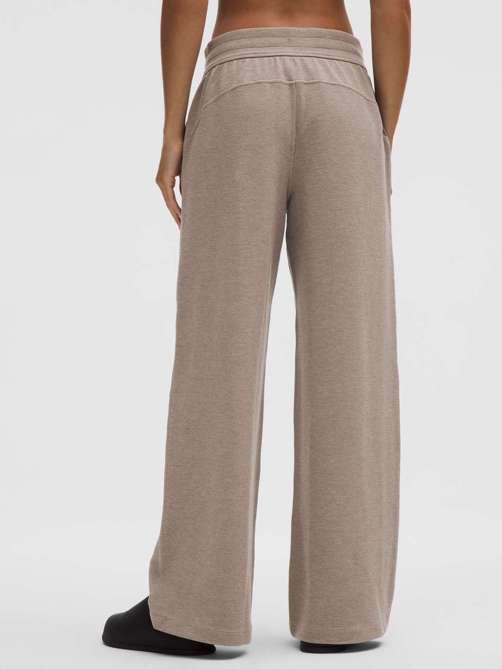 Lululemon Scuba Mid-Rise Wide-Leg Pant *Waffle Heathered Warm Ash Grey